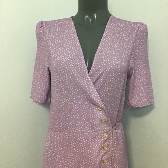 Rouje Gabin Purple Dress Size M - Picture 2 of 14